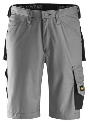 Snickers 3123 Ripstop Craftsmen Shorts (Grey / Black)