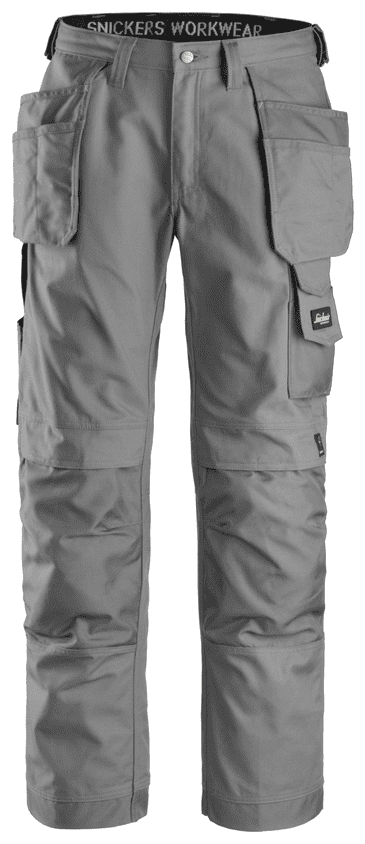 Snickers 3214 Canvas+ Craftsmen Holster Pocket Trousers (Grey)