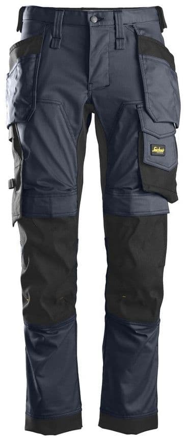 Snickers 6241 AllroundWork Stretch Work Trousers with Holster Pockets (Navy/Black)
