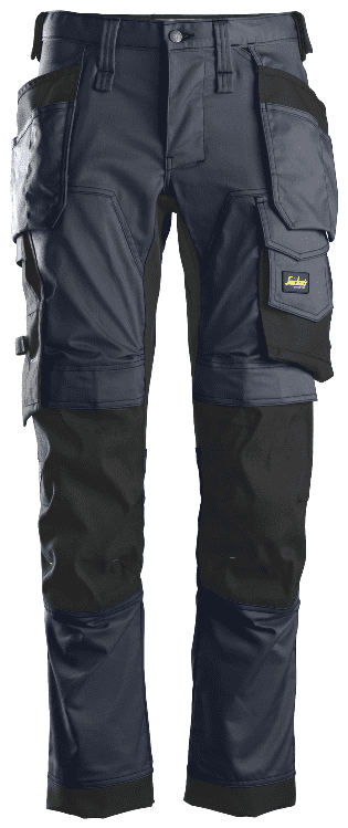 Snickers 6241 AllroundWork Stretch Work Trousers with Holster Pockets| Navy/Black | TuffShop.co.uk