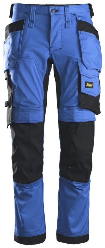 Snickers 6241 AllroundWork Stretch Work Trousers with Holster Pockets (True Blue/Black)