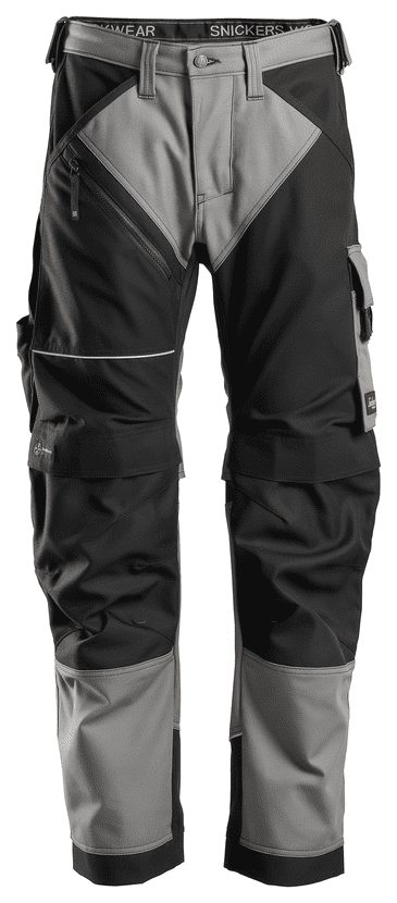 Snickers 6314 RuffWork Canvas+ Work Trousers+ (Grey/Black)