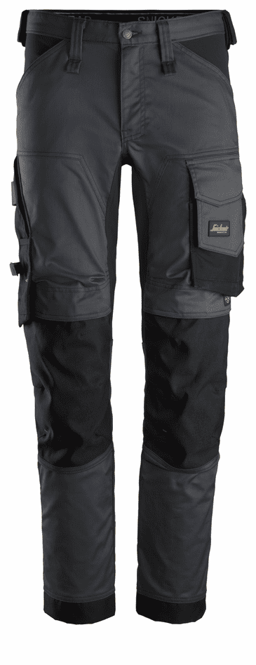 Snickers 6341 AllroundWork Stretch Work Trousers without Holster Pockets (Steel Grey/Black)