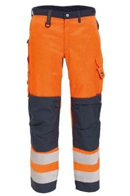 Tranemo 4820 CE-ME Trousers (High Vis Orange/Navy)