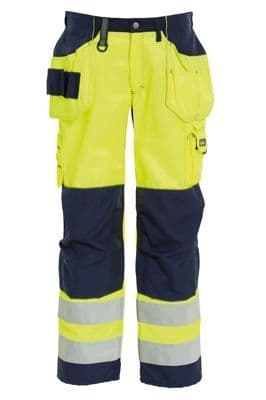 Tranemo 4850 CE-ME Craftsman Trousers (High Vis Yellow/Navy)