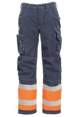 Tranemo 5329 Aramid High Vis Trousers (Navy/High Vis Orange)