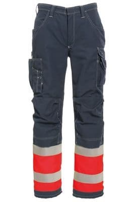Tranemo 5329 Aramid High Vis Trousers (Navy/High Vis Red)