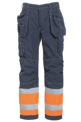 Tranemo 5359 Aramid High Vis Trousers (Navy/High Vis Orange)