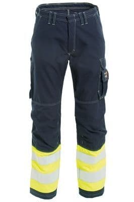 Tranemo 5823 Tera TX Trousers With Lining (Navy/High Vis Yellow)