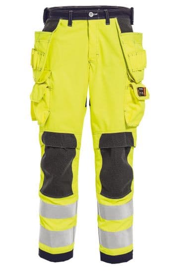 Tranemo 5850 Tera TX Craftsman Trousers  (Navy/High Vis Yellow)
