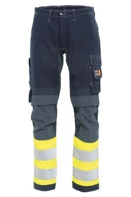 Tranemo 6322 Stretch FR Trousers  (High Vis Yellow/Navy)